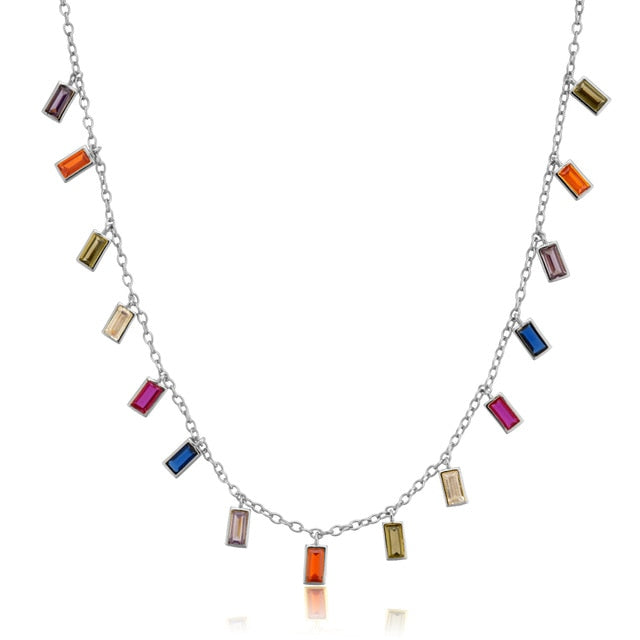 Phoebe Colors Silver Necklace 