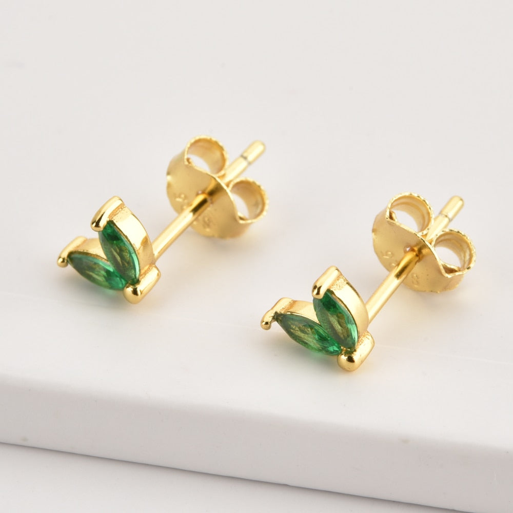 Blossom Green Gold Earrings 