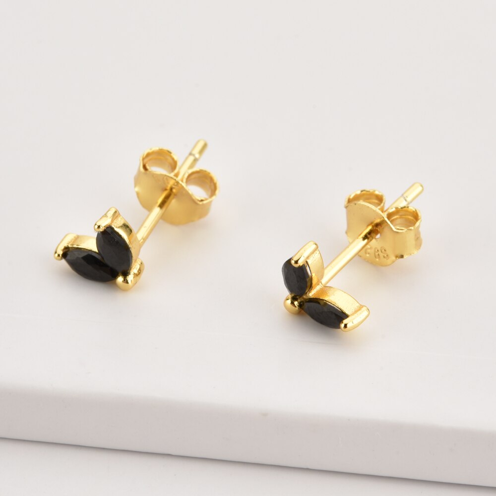 Pendientes Blossom Black Oro