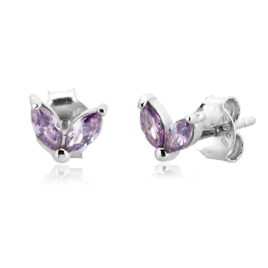 Blossom Lilac Silver Earrings 