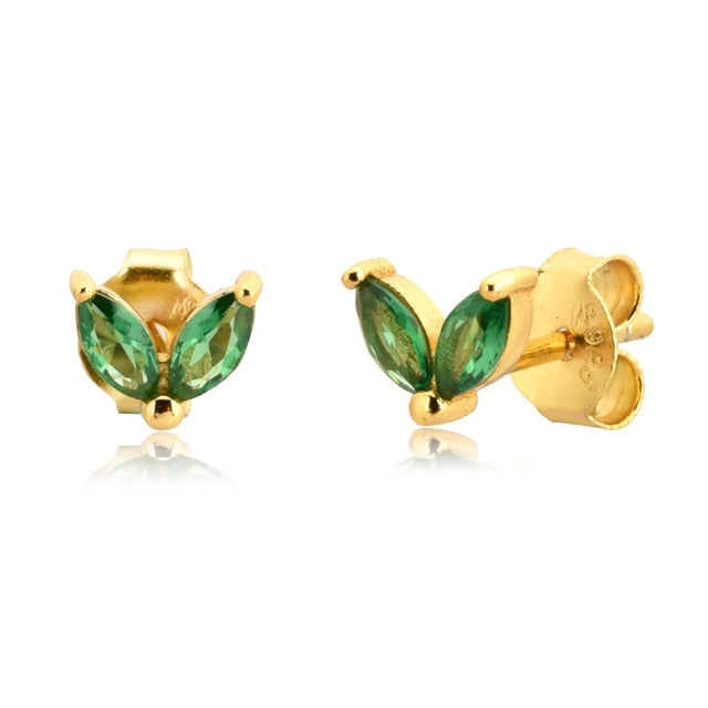 Blossom Green Gold Earrings 