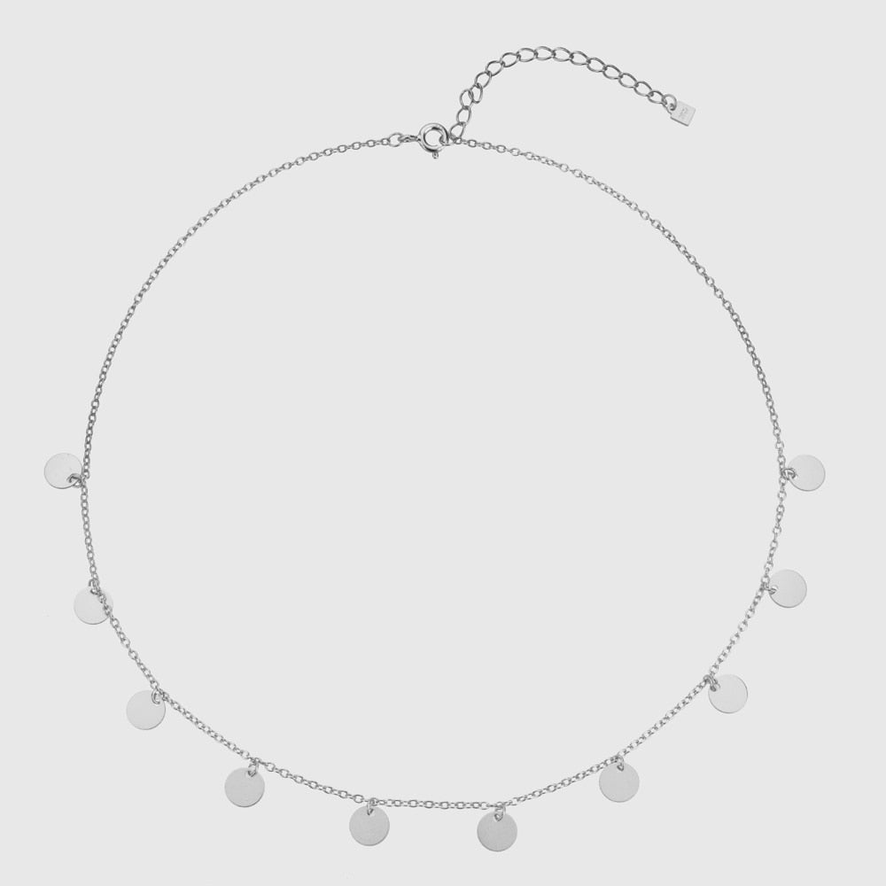 Silver Circles Choker 