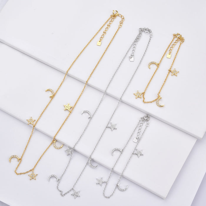 Choker Luna e Stelle Argento