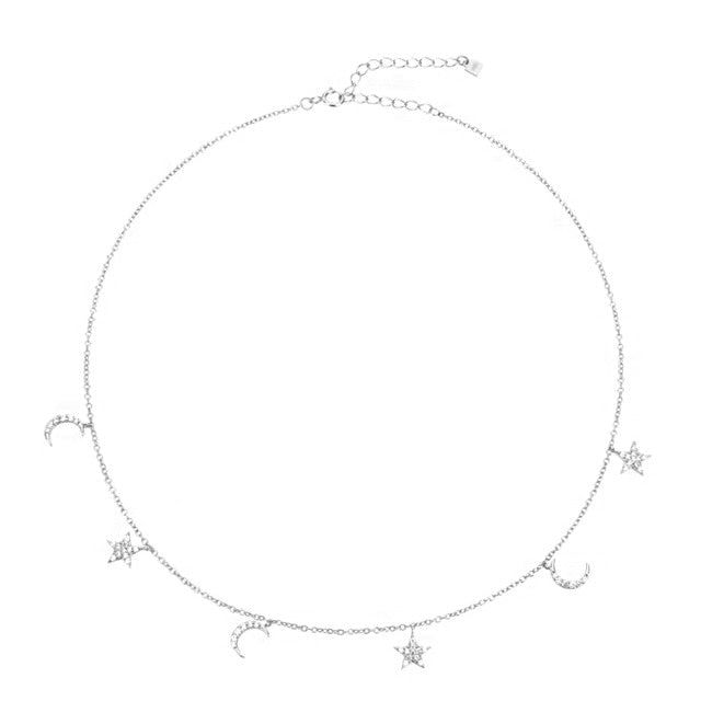 Choker Luna e Stelle Argento