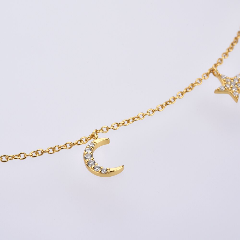 Silver Moon and Stars Choker 