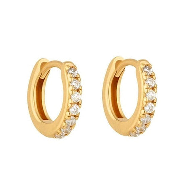Minis White Gold Hoops - 7mm 