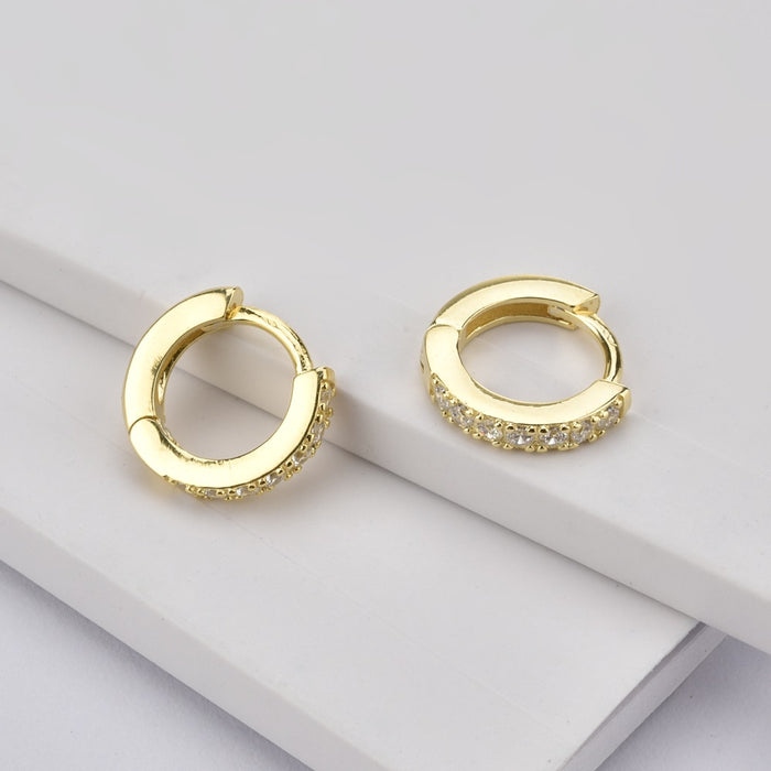 Minis White Gold Hoops - 7mm 