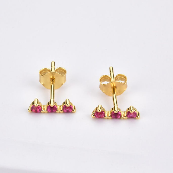 Orecchini pendenti mini rosa Oro