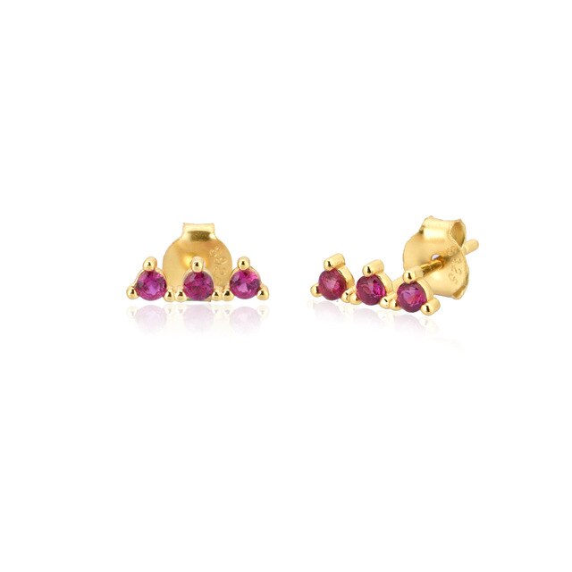 Orecchini pendenti mini rosa Oro
