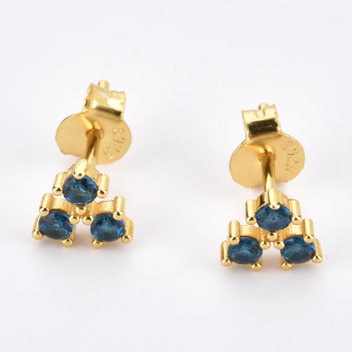 Blue Clover Earrings 