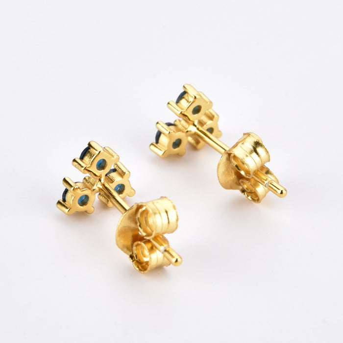 Blue Clover Earrings 