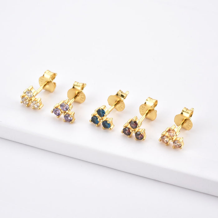 Blue Clover Earrings 