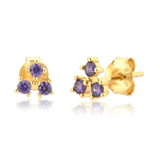 Lilac Clover Earrings 