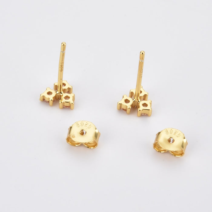 Blue Clover Earrings 