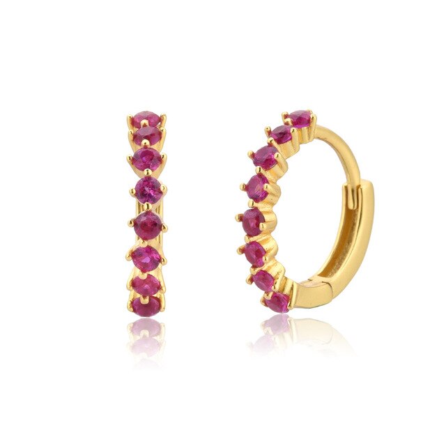 Iria Pink Gold Hoops 