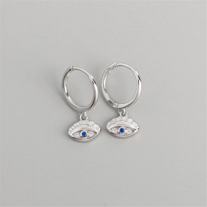 Silver Occhio Hoops 