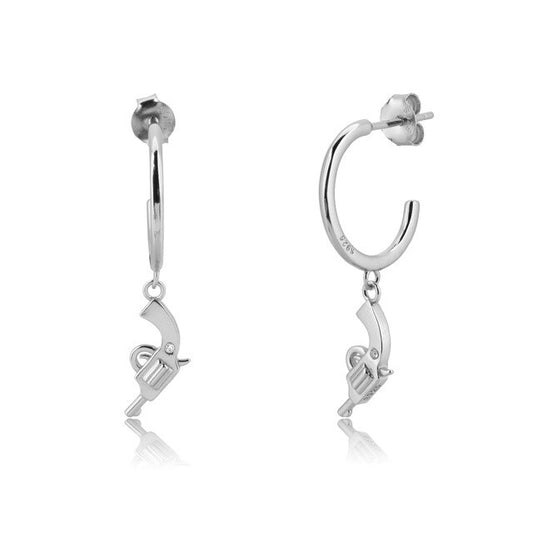 Silver Guns Earrings 