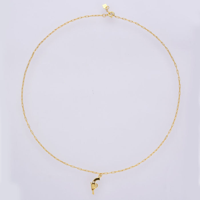 Gold Gun Necklace 