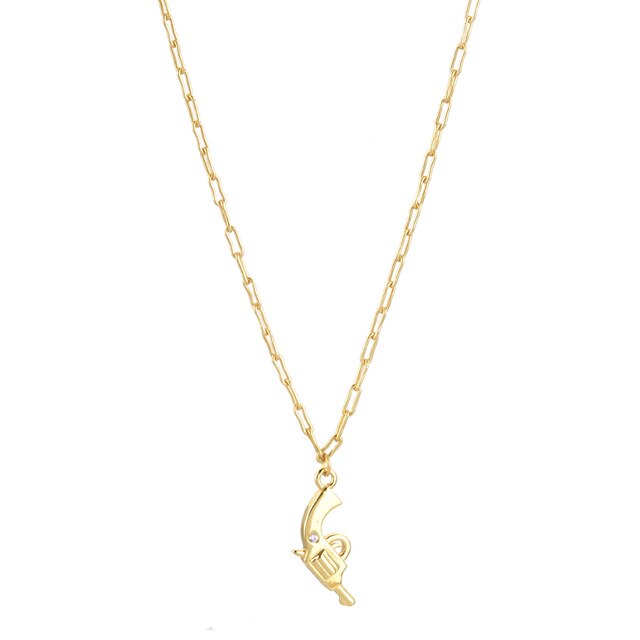 Gold Gun Necklace 