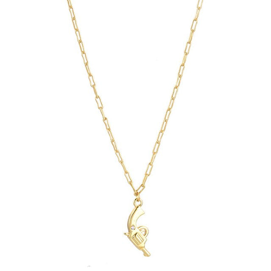 Gold Gun Necklace 