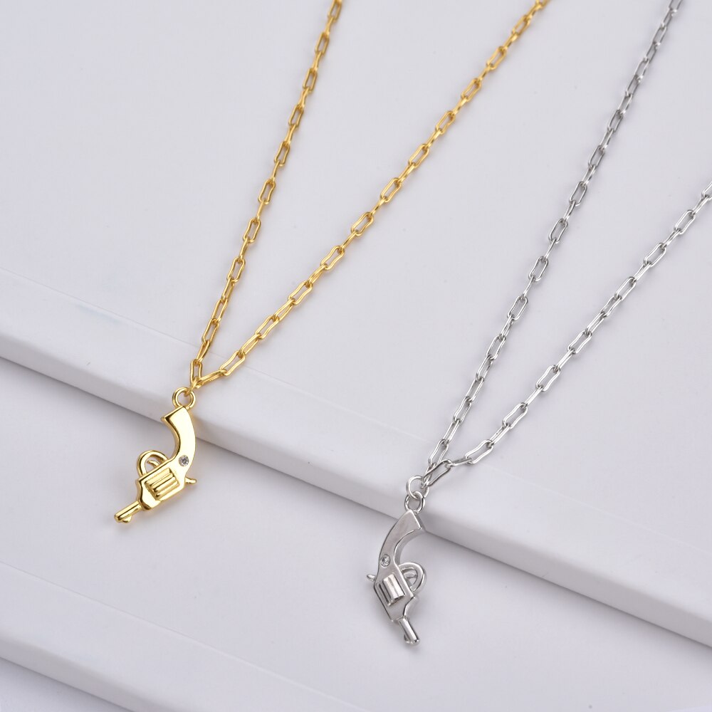 Gold Gun Necklace 