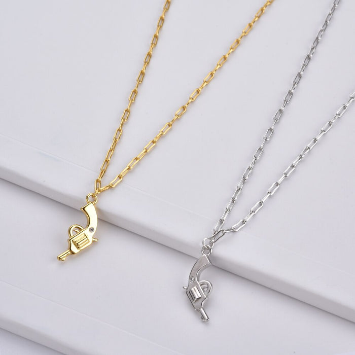 Gold Gun Necklace 
