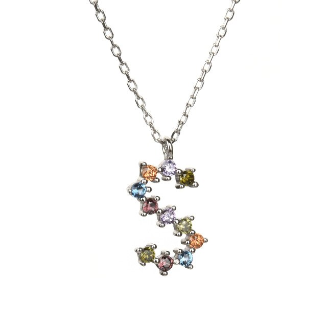Candy Initial Silver Necklace 