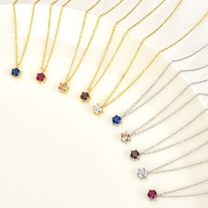 Pink Cira Gold Necklace 