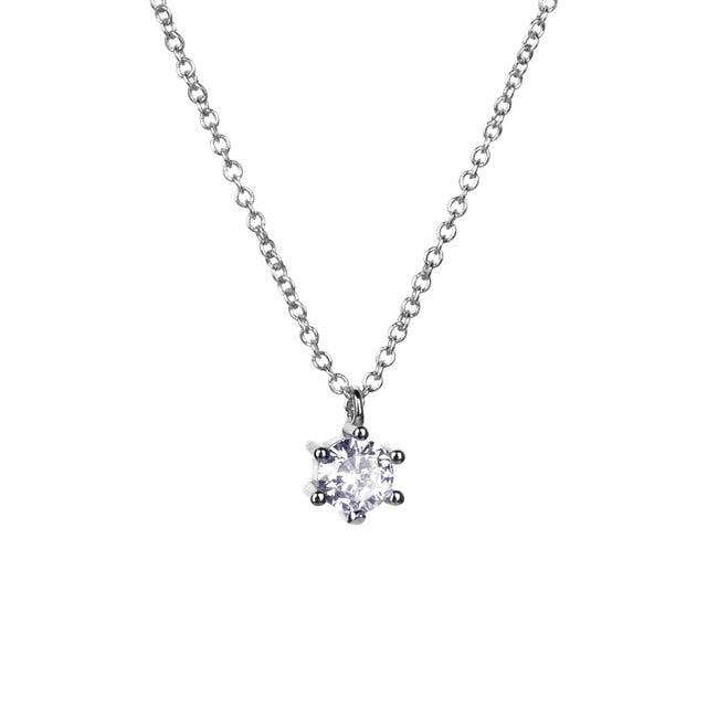 White Cira Silver Necklace 