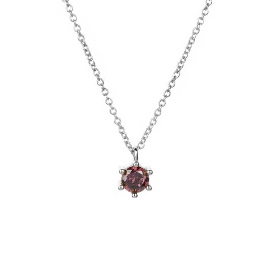 Rhodolite Cira Silver Necklace 