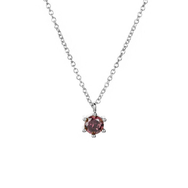 Rhodolite Cira Silver Necklace 