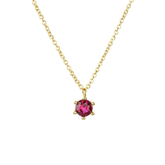 Pink Cira Gold Necklace 