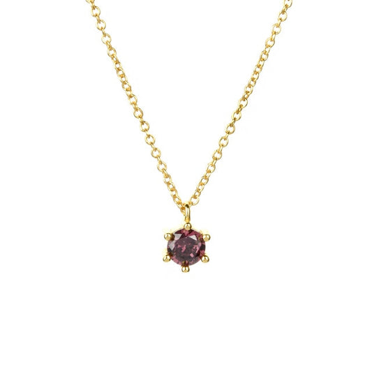 Rhodolite Cira Gold Necklace 