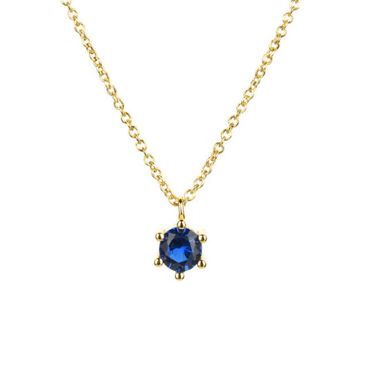 Blue Cira Gold Necklace 