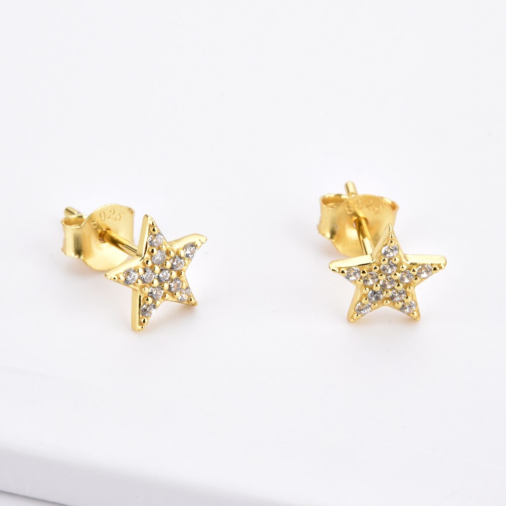 Star Gold Earrings 