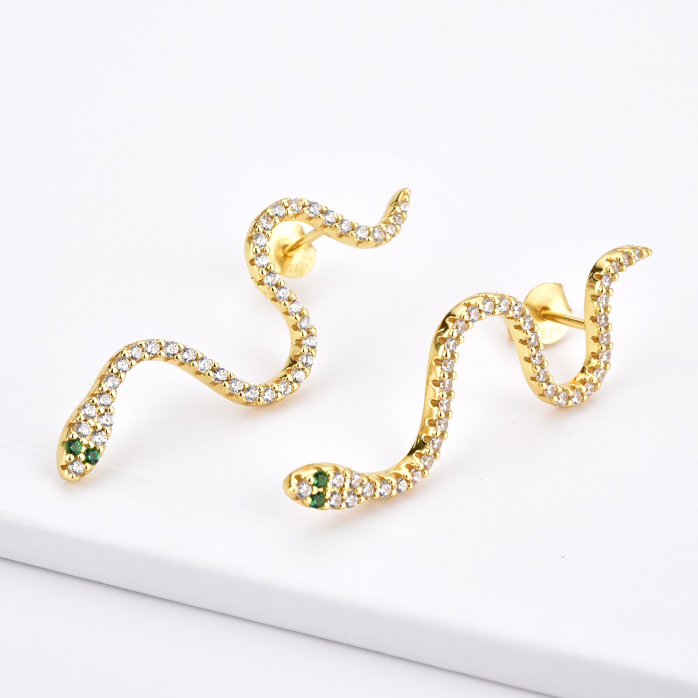 Pendientes Shiny Snake Oro