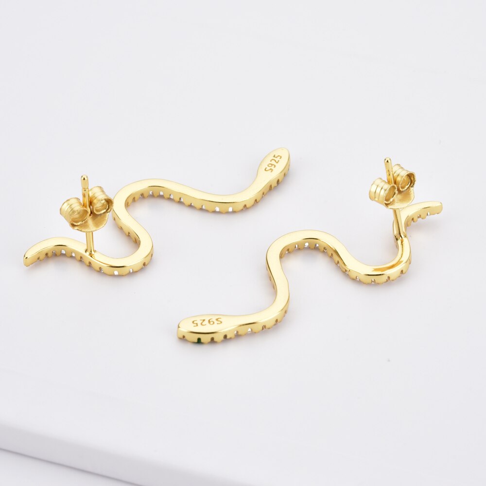 Pendientes Shiny Snake Oro