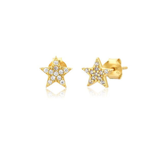 Star Gold Earrings 