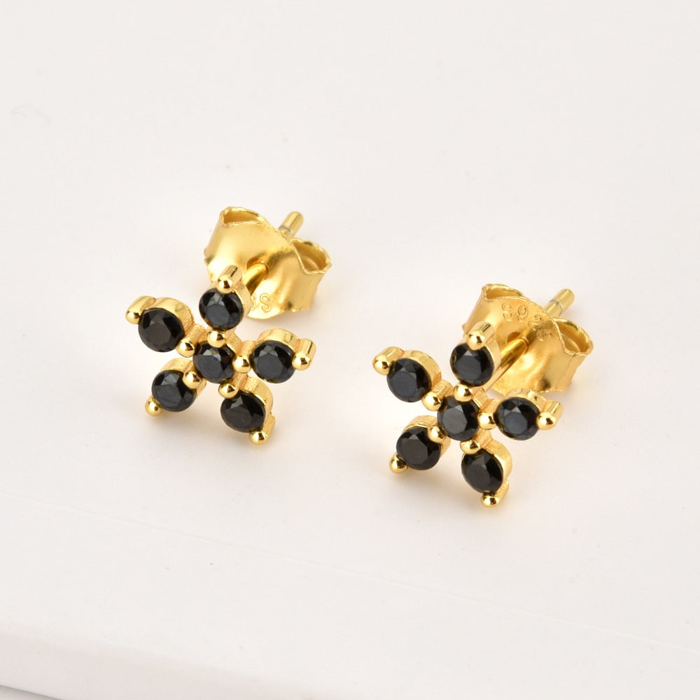 Pendientes Black Margarita Oro