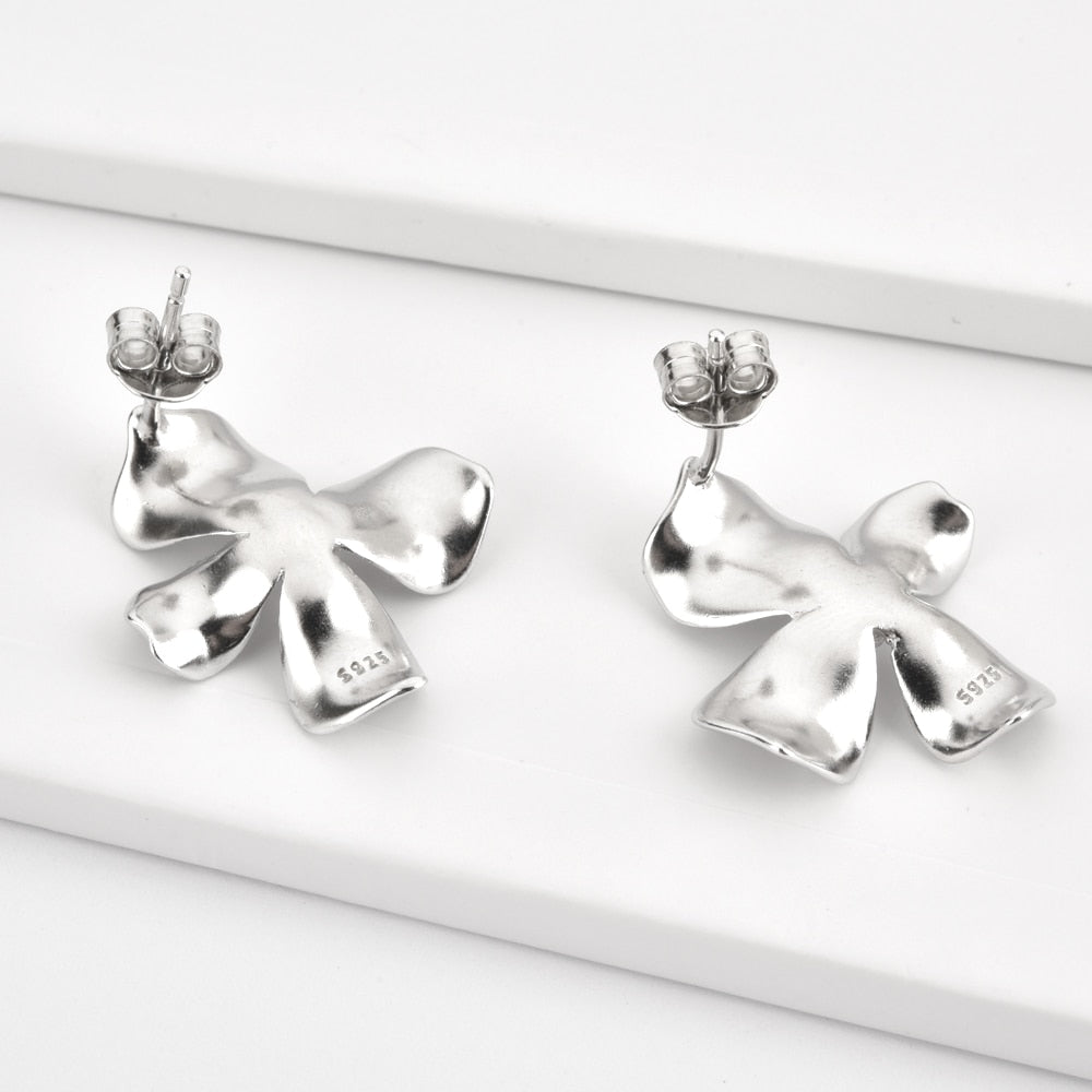 Pendientes Fleur Plata