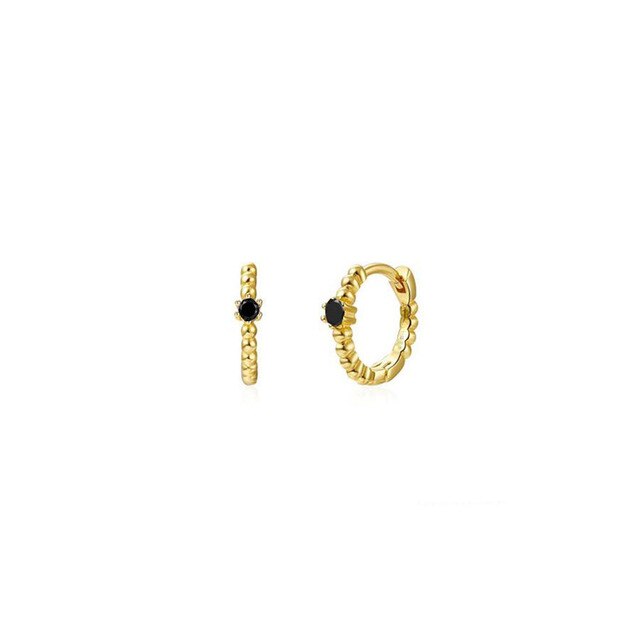 Aros Lis Black Oro