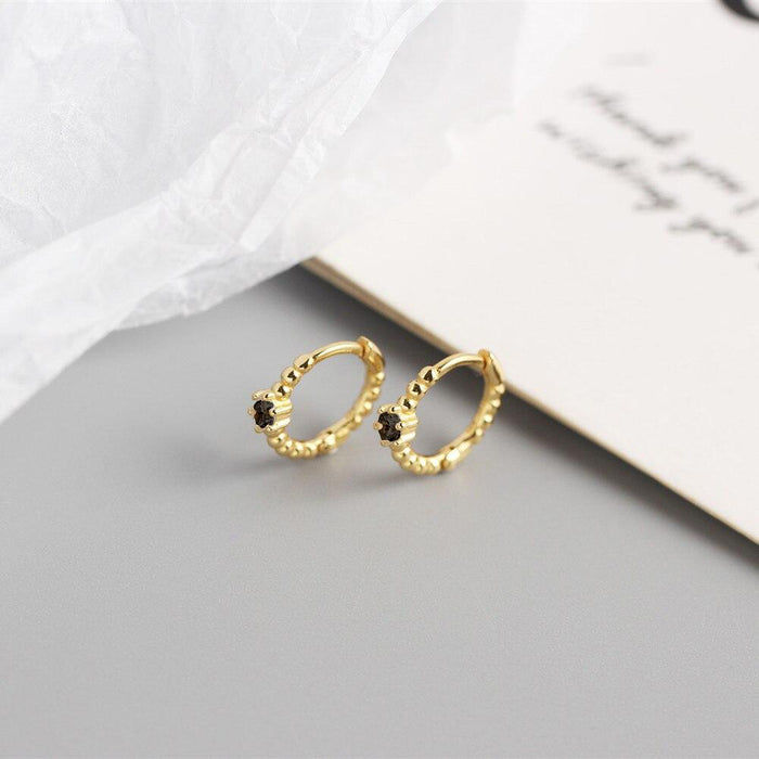 Aros Lis Black Oro