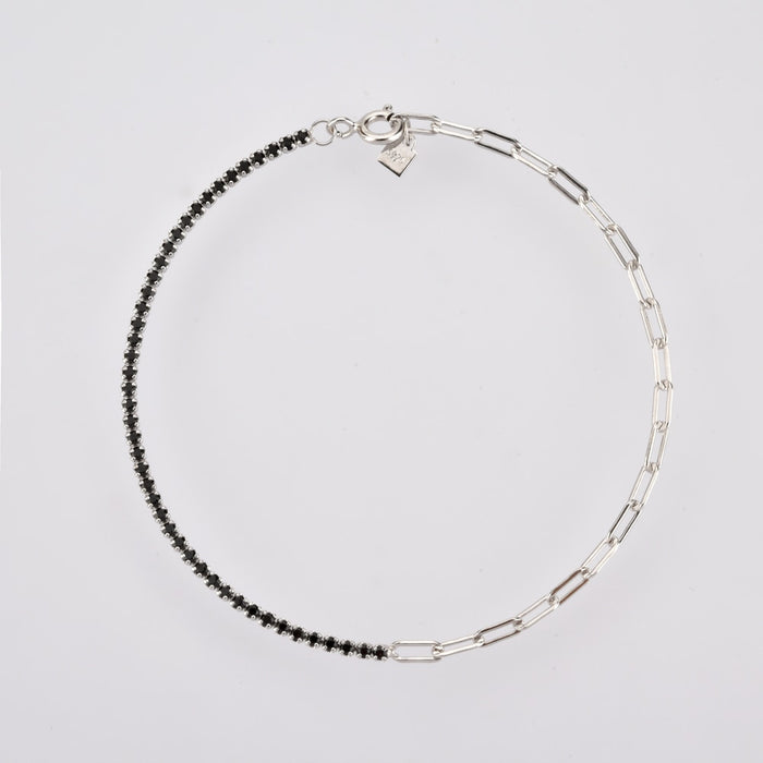 Pulsera Black Luxury Plata
