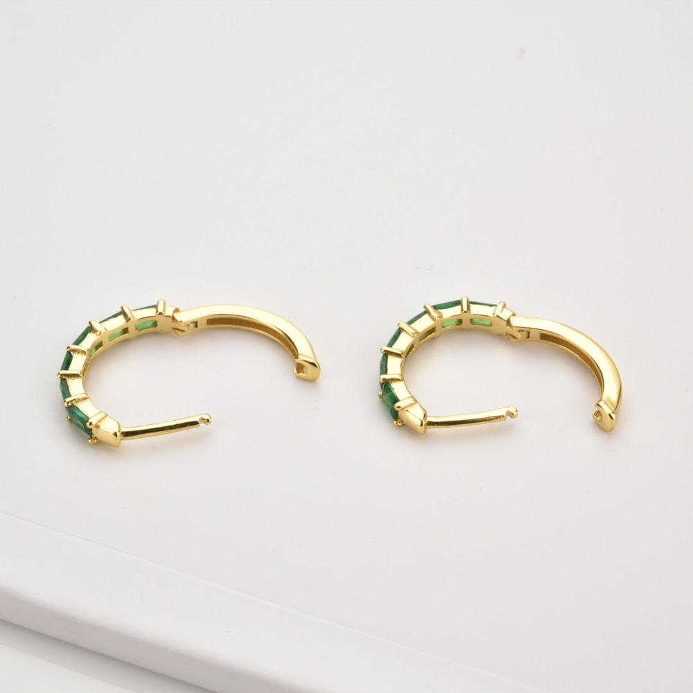 Rhine Green Gold Hoops 