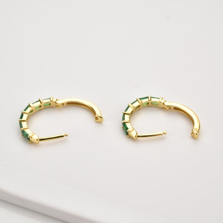 Rhine Green Gold Hoops 
