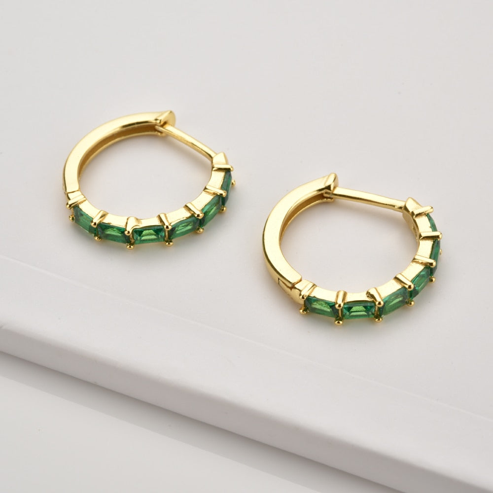 Rhine Green Gold Hoops 