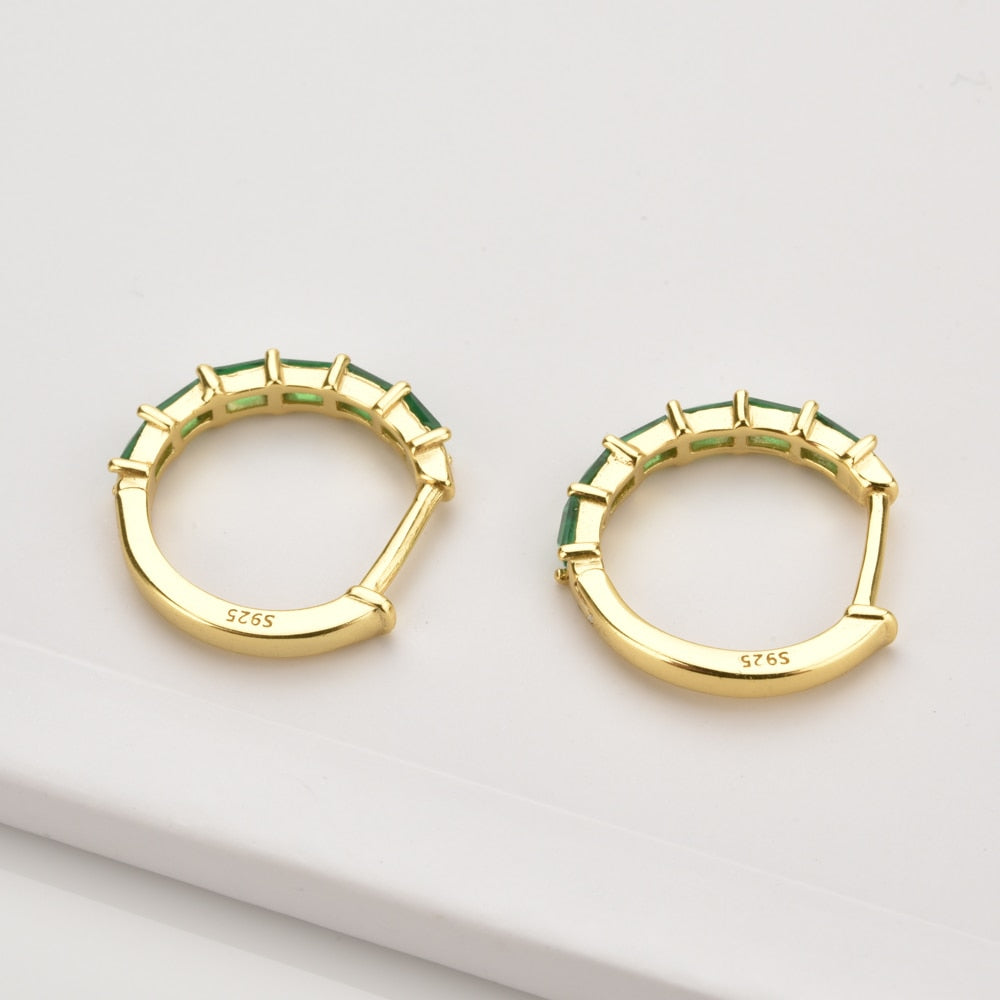 Rhine Green Gold Hoops 