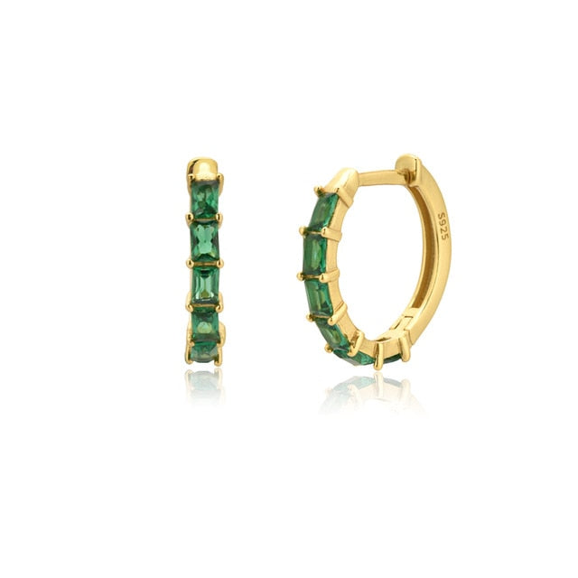 Rhine Green Gold Hoops 