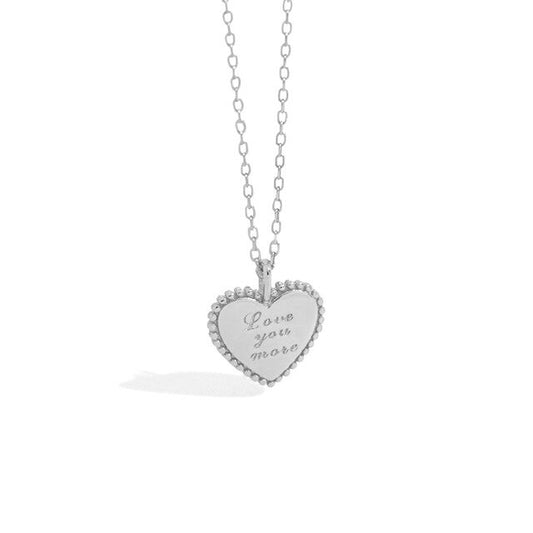 Love you more Silver Necklace 