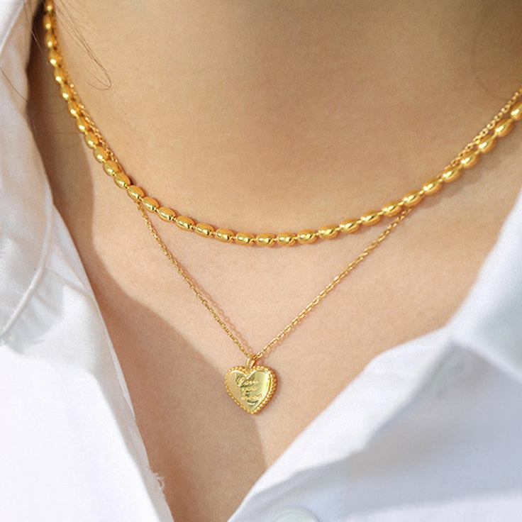 Necklace Love you more Gold 